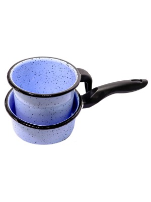 KIT BABY ESMALTADO LISO COM 2 PEÇAS CAIXA LITOGRADA AZUL BEBE 2289