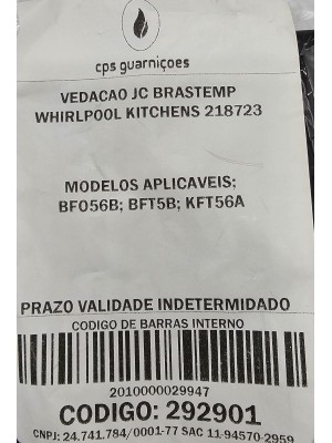 VEDAÇÃO FORNO JC BRASTEMP WHIRLPOOL KITCHENS - 218723