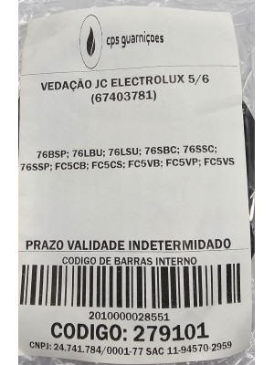 VEDAÇÃO FORNO JC ELECTROLUX 5/6 BOCAS - 67403781