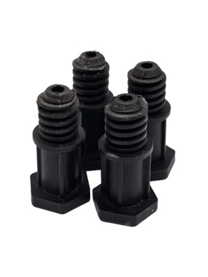 PÉ NIVELADOR ROSCA PACOTE 4 PEÇAS PRETO