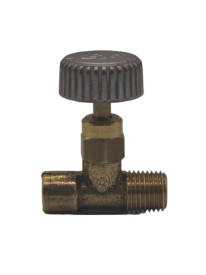 REGISTRO ATAQUE LATÃO 1/4 NPTM X 1/8 NPTF BOTÃO ZAMAK