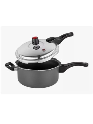 PANELA DE PRESSÃO ALEGRETE ANTIADERENTE FECHAMENTO EXTERNO CINZA TAMPA POLIDA 3,0L 100629