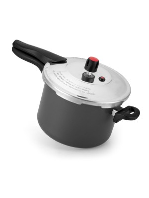 PANELA DE PRESSÃO ALEGRETE ANTIADERENTE FECHAMENTO EXTERNO CINZA TAMPA POLIDA 4,5L 100646