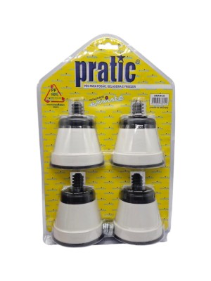 PÉ FOGÃO/GELADEIRA PLASTICO CLEAN REDONDO BRANCO