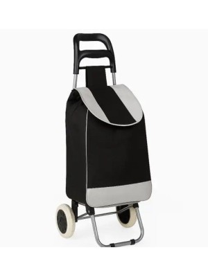 CARRINHO FEIRA COM BOLSA LISO PRETO FENIMA