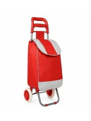 CARRINHO FEIRA COM BOLSA LISO VERMELHO FENIMA
