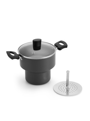 CUSCUZEIRO ENJOY N14 COM TAMPA VIDRO AA CINZA 370614 ALEGRETE