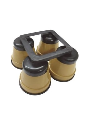 PÉ FOGÃO E GELADEIRA PLASTICO REDONDO CARAMELO