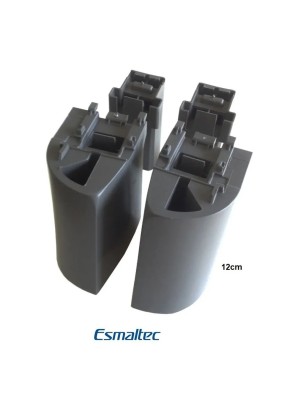 PÉ FOGÃO ESMALTEC 90MM JOGO CINZA 5455001039