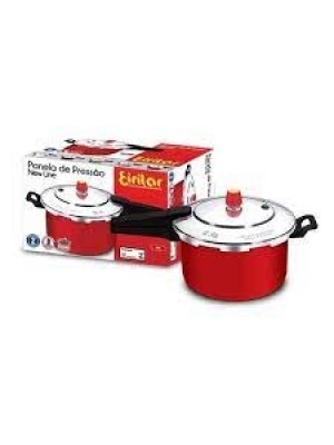 PANELA DE PRESSÃO EIRILAR NEW LINE ANTIADERENTE FECHAMENTO EXTERNO VERMELHA 7,5 LTS