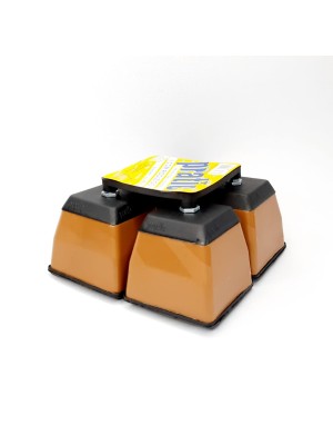 PÉ FOGÃO E GELADEIRAPLASTICO QUADRADO CARAMELO