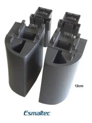 PÉ FOGÃO ESMALTEC 120MM JOGO PRETO