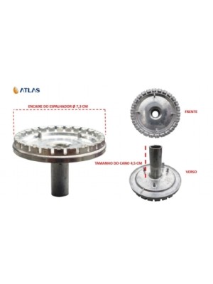 SORVETE ATLAS ATENAS CONVEXO DENTADA 4 PINOS GRANDE AG96-153