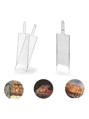 GRELHA DUPLA PARA CHURRAQUEIRA (CONCAVA) CONDOR NIQUELADA 19X65 N2